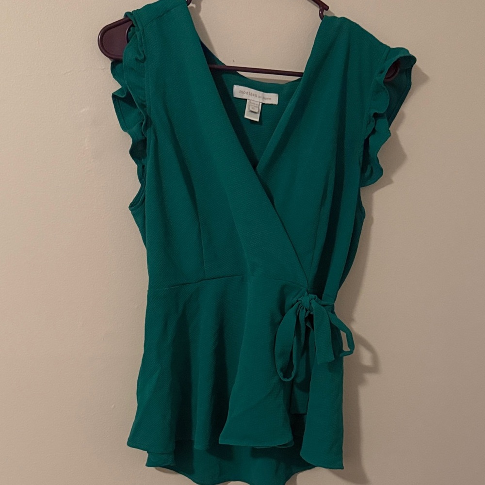 Green Wrap Top